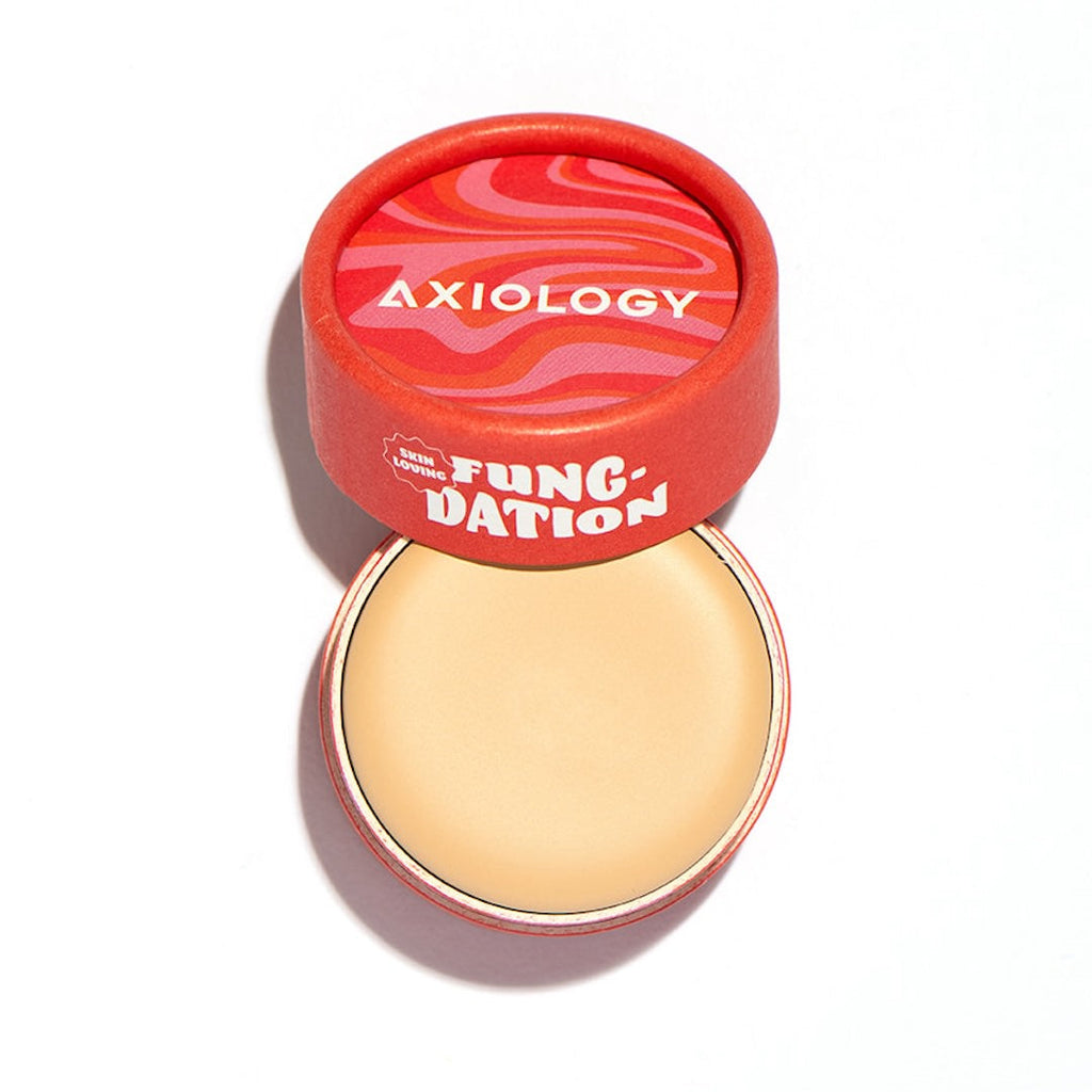Axiology Fung-Dation product with red cap on a white background