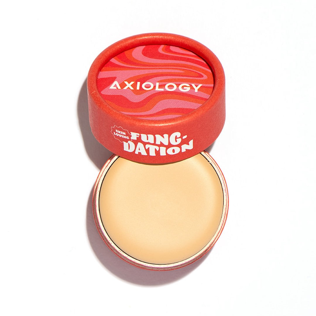 Axiology Fung-Dation product with red cap on a white background