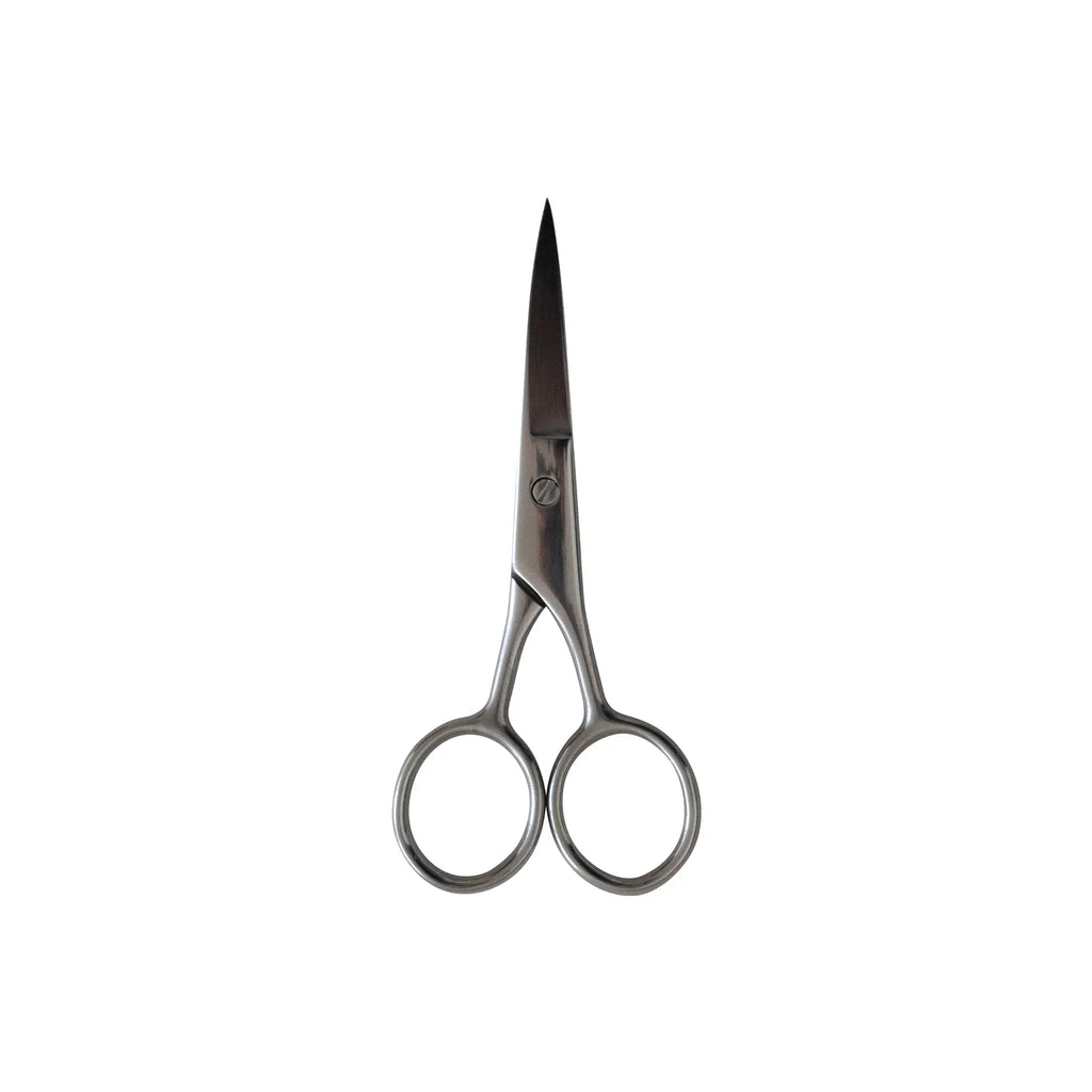 Pair of scissors on a white background