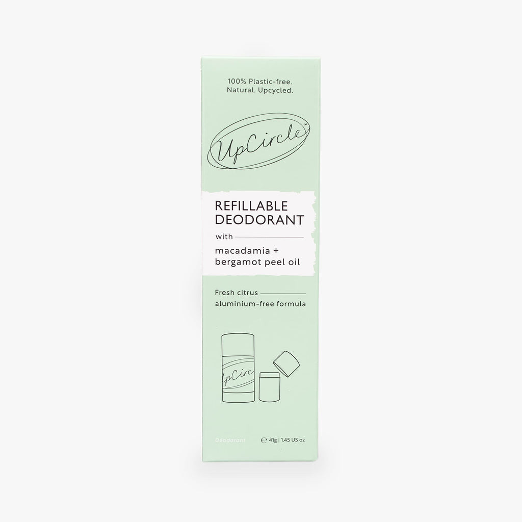 UpCircle refillable deodorant packaging on a white background