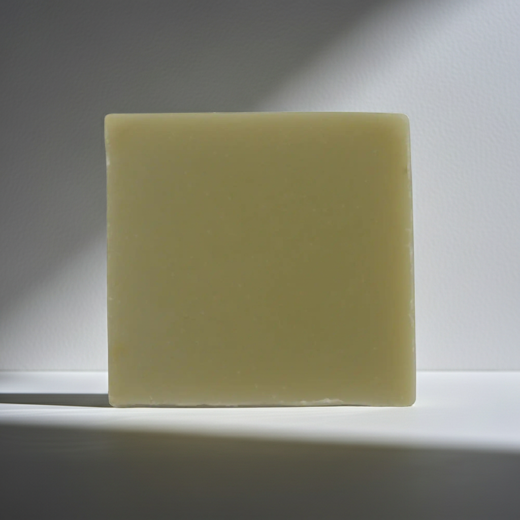 Rectangular bar of soap on a light background