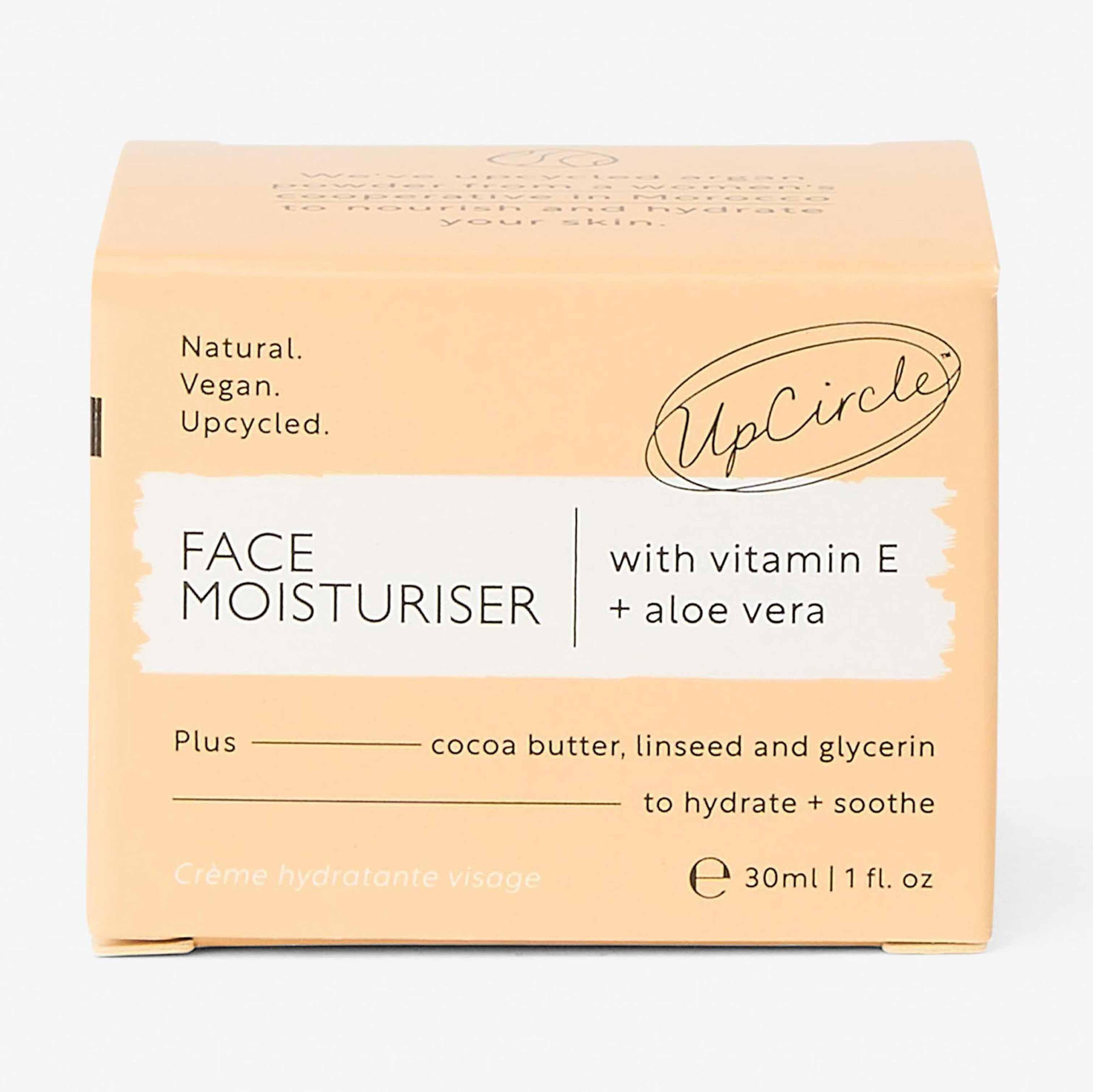 UpCircle Face Moisturizer packaging on a white background