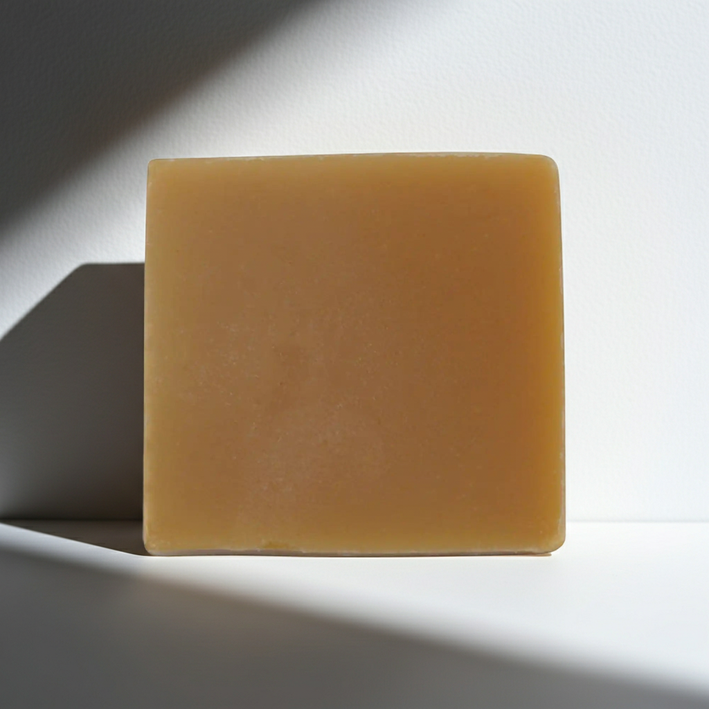Bar of soap on a white background