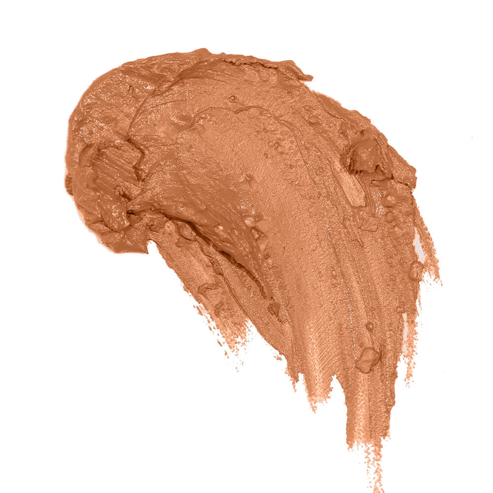 Bronze makeup swatch on a white background