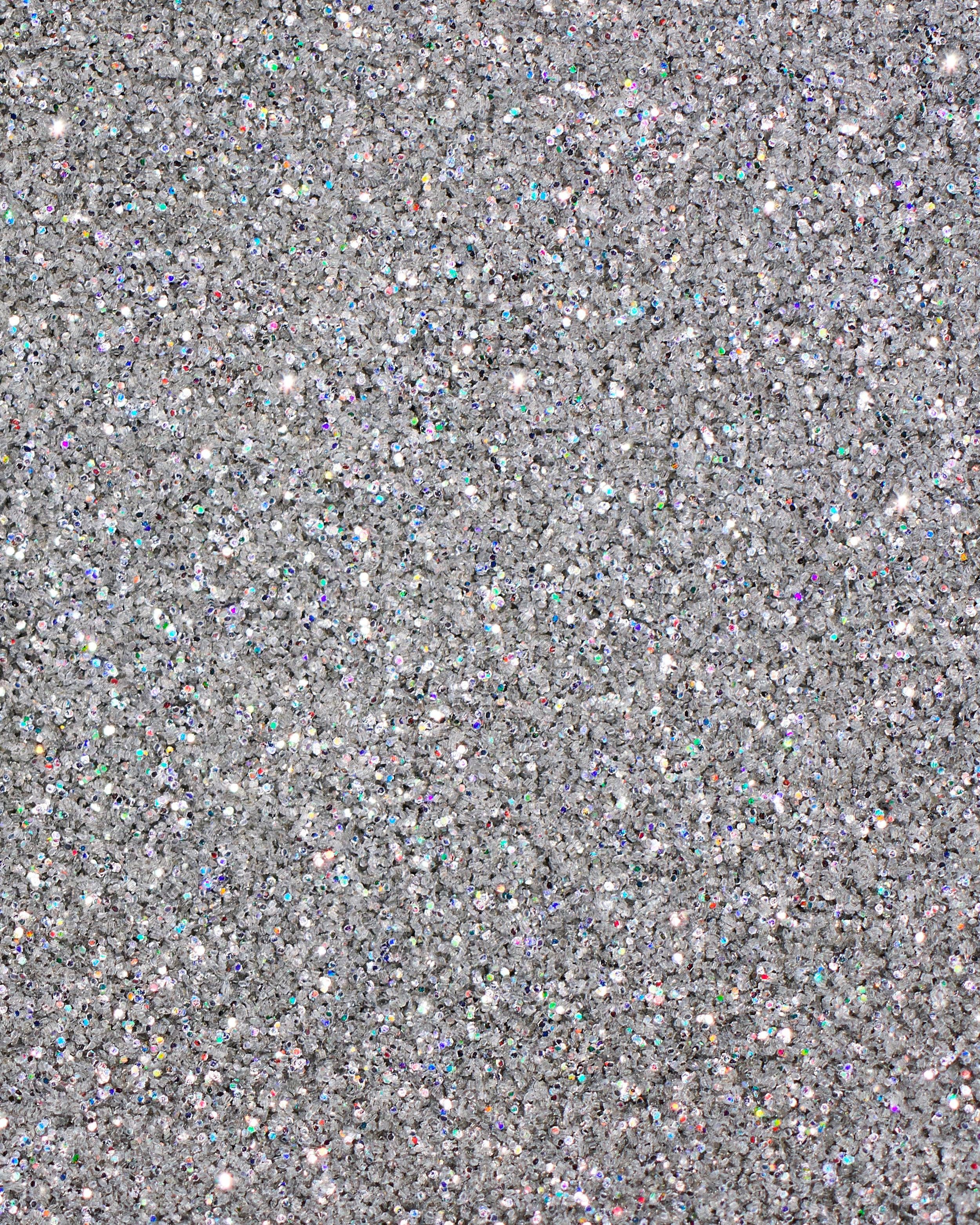 Close-up of silver glittery texture