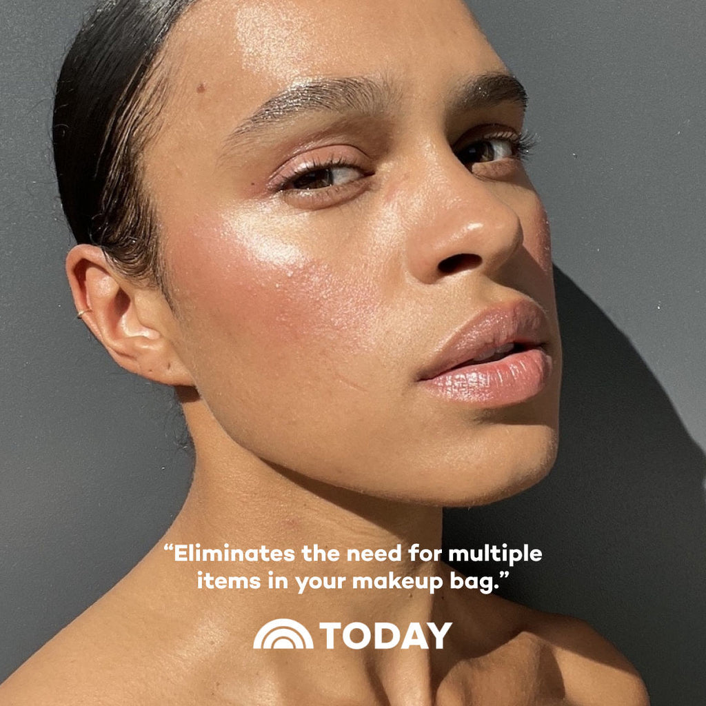 Woman with a radiant glow on a gray background, featuring the TODAY logo.