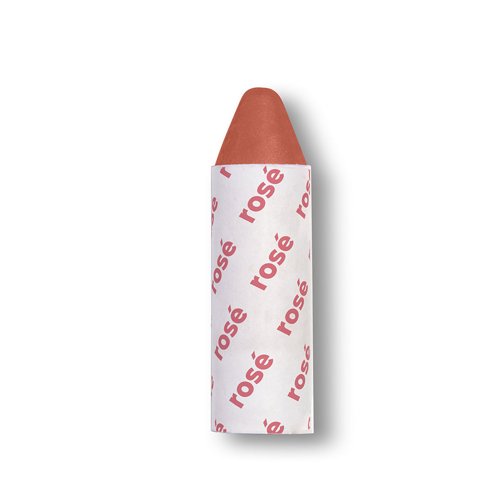 Lip crayon with 'rosé' text on a white background