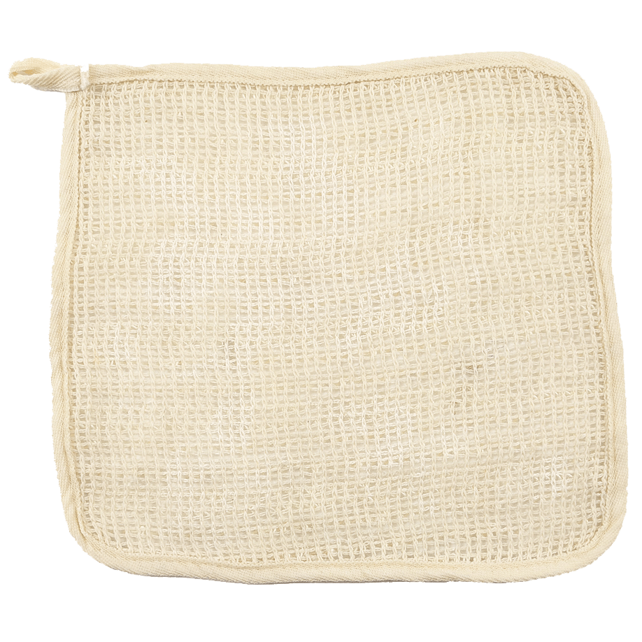 Beige wash towel on a transparent background