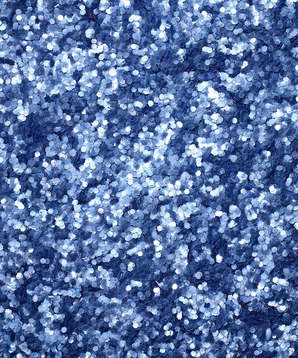 Close-up of blue glitter texture